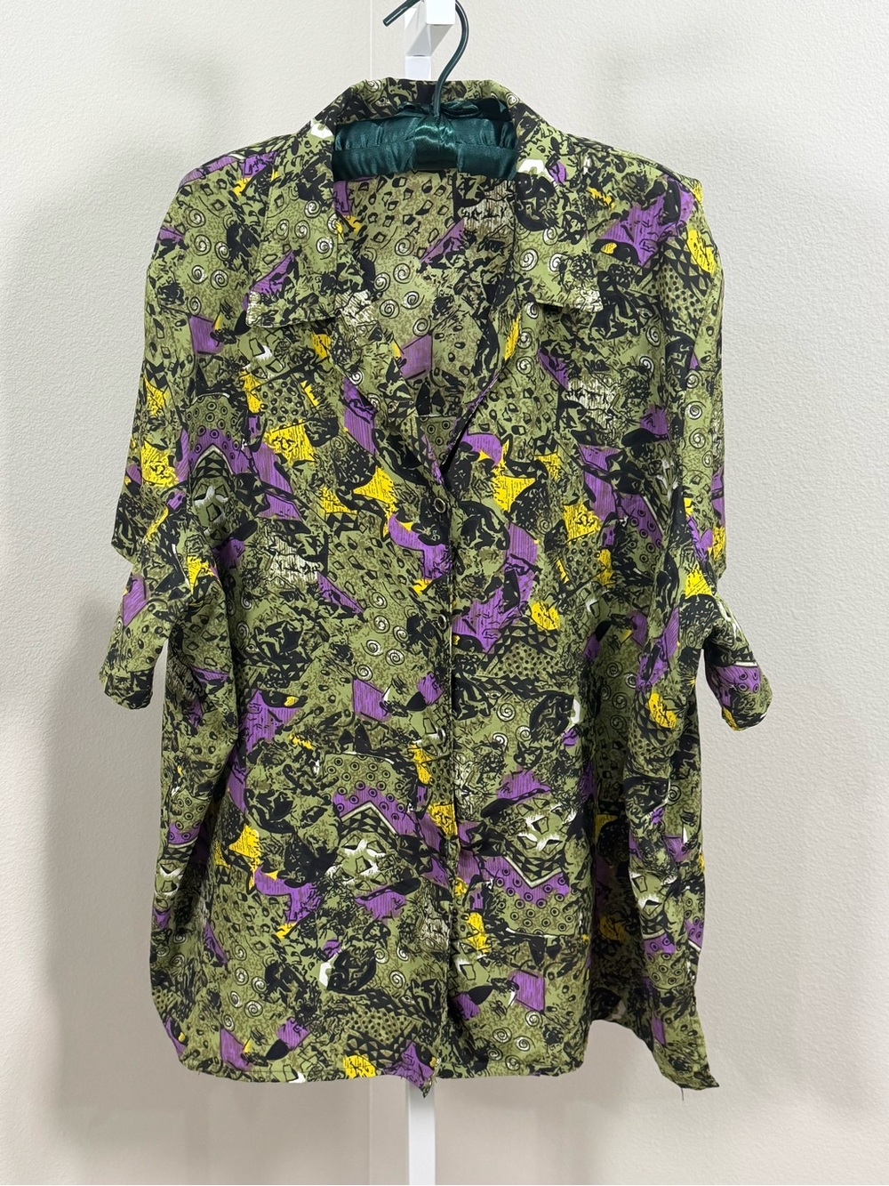 Vintage Annia's Originals Plus Size 24 Abstract Memphis Pattern Blouse